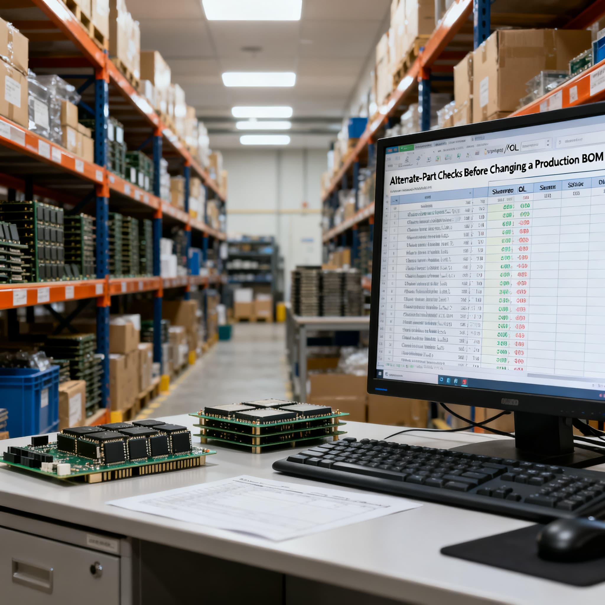 Shortage/EOL: Alternate-Part Checks Before Changing a Production BOM