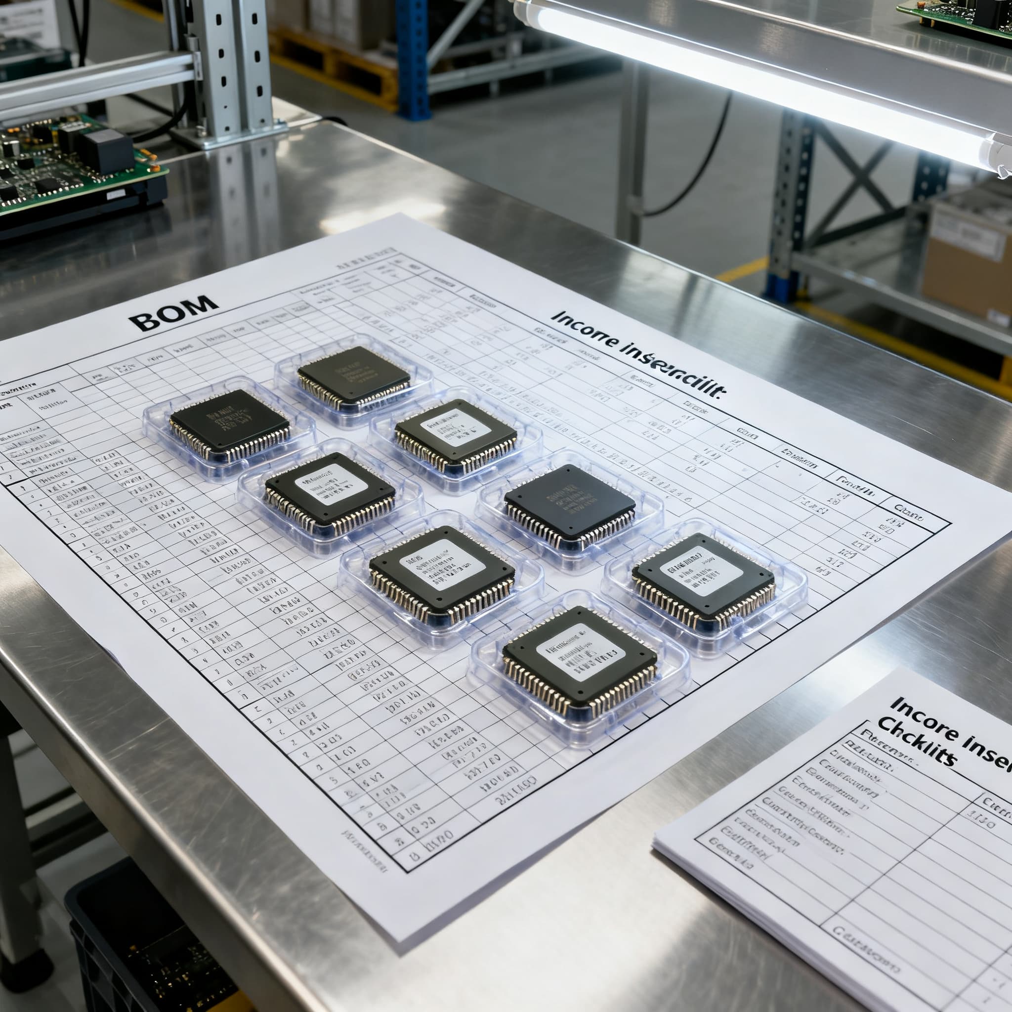 Incoming inspection checklist for electronic components