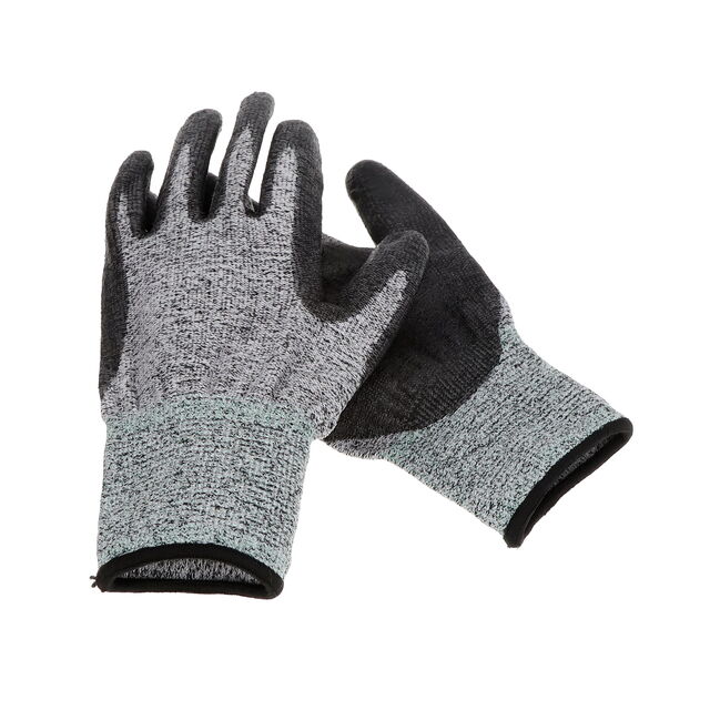 GLOVES POLYETHYLENE BLK/GRYSM