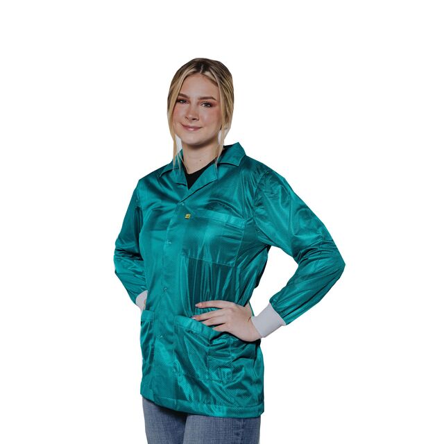 SMOCK JACKET POLY TEAL MED