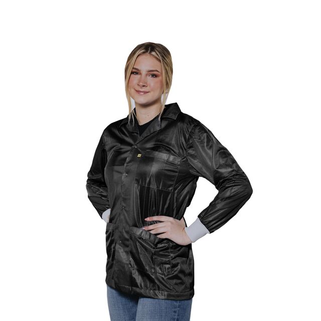 SMOCK JACKET POLY BLACK 3XLG