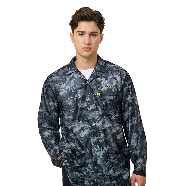 ESD Jacket,Collar,Snap Cuff,S