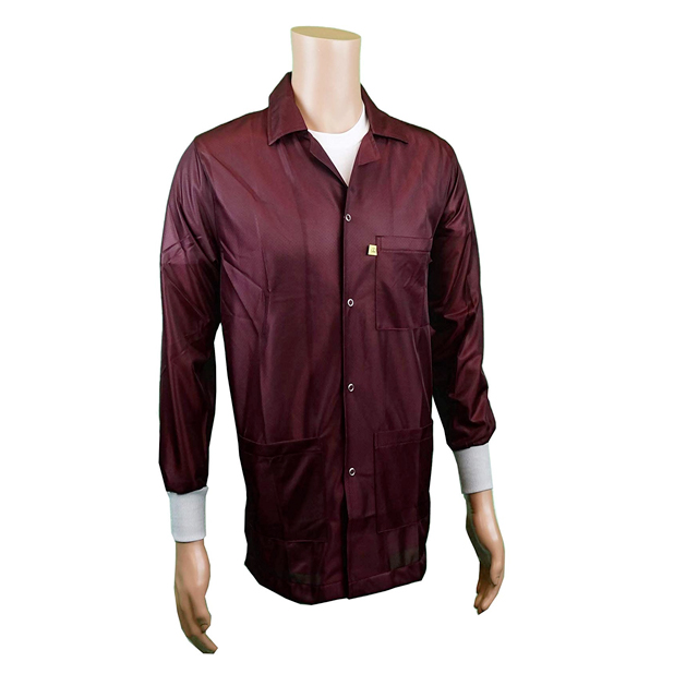 SMOCK JACKET POLY MAROON 2XLG