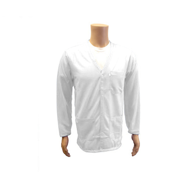 SMOCK JACKET POLY WHT SMALL