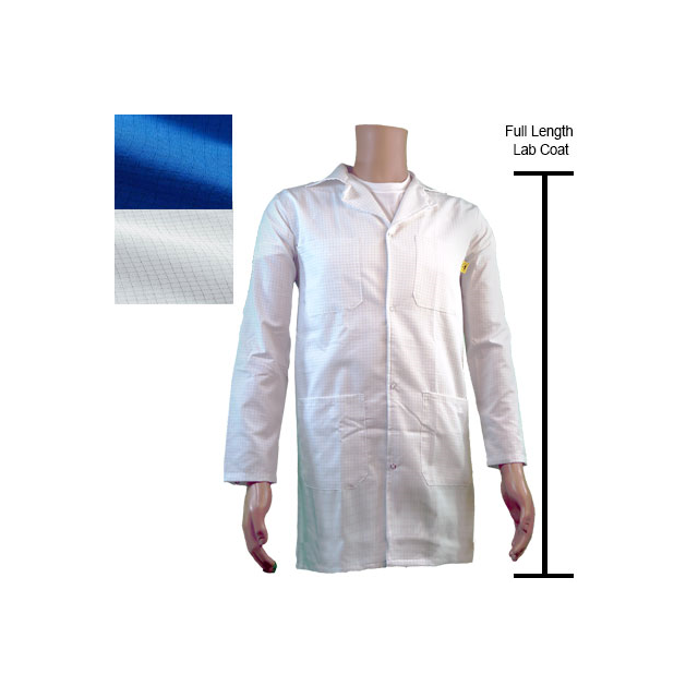 LAB COAT COT/POLY LGT BLE 5XLG