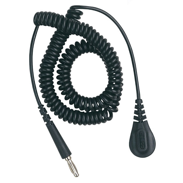 CORD ESD ECONO 6'COILED 4MM SNAP