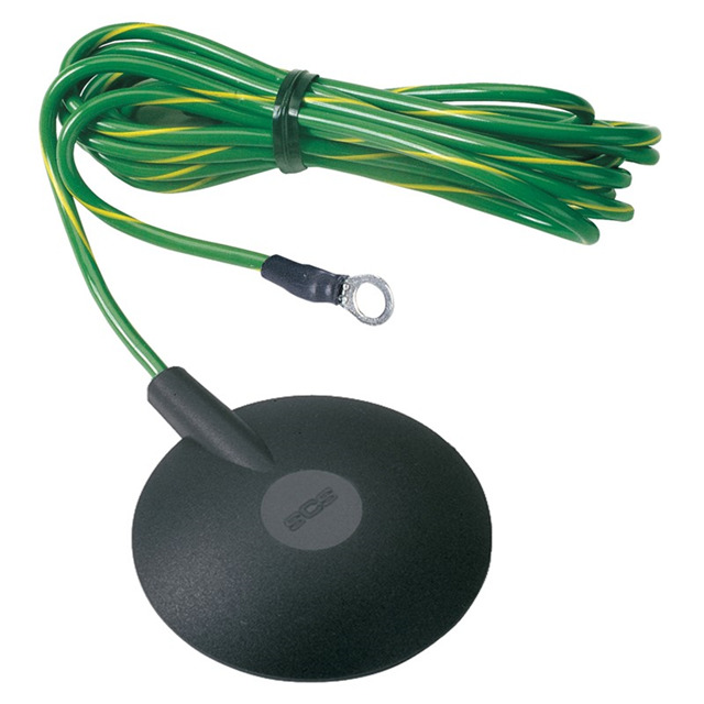 GROUND CORD 10MM STUD 15' NO RES