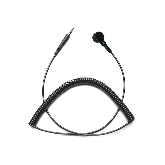 12' COIL CORD, BLACK, 7MM