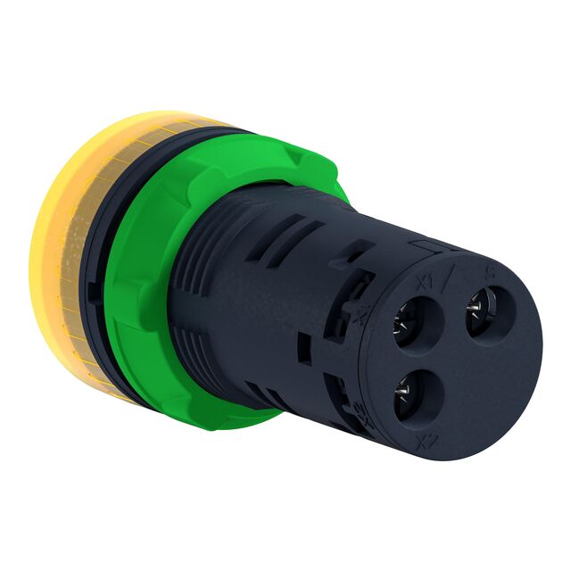 BUZZER 22MM PNL MNT YELLOW ILLUM