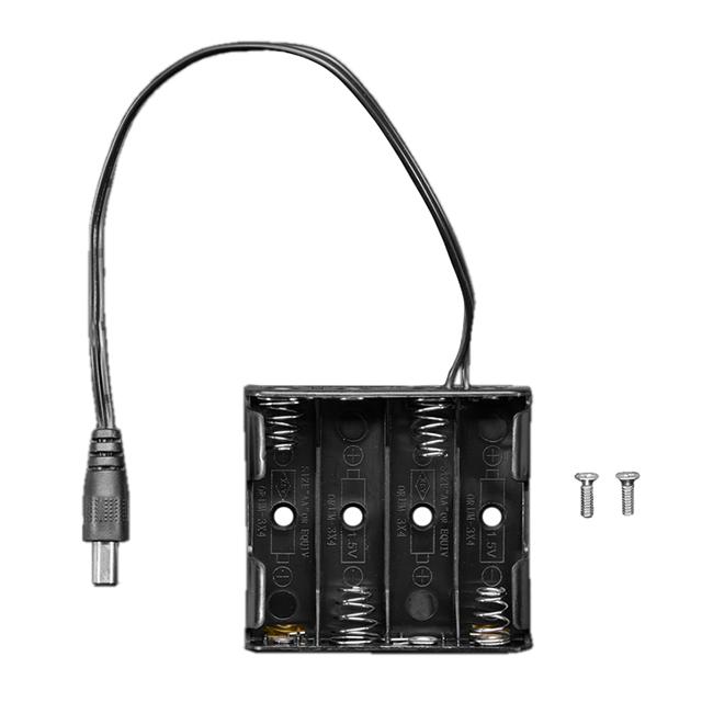 BATT HLDR AA 4 CELL BARREL PLUG