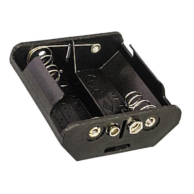 BATTERY HOLDER D 2 CELL SNAP