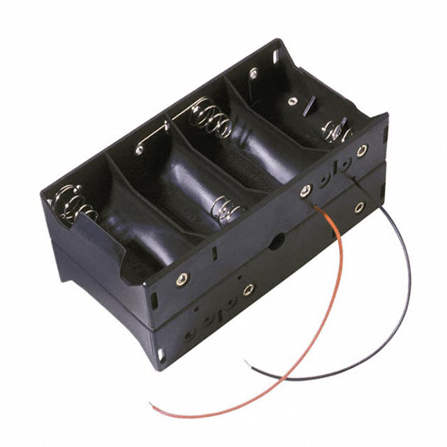 BATTERY HOLDER D 8 CELL 6" LEADS