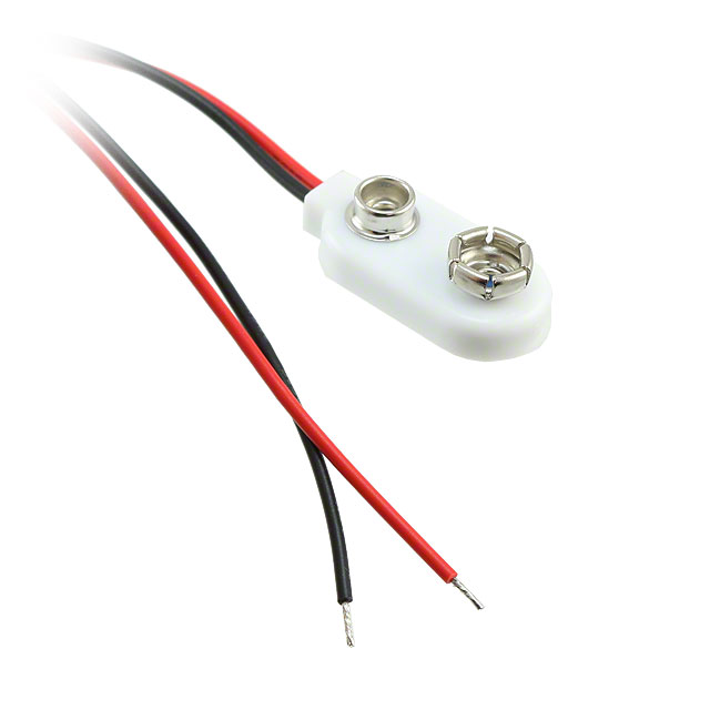 BATT CONNECTOR SNAP 9V 12" LEADS