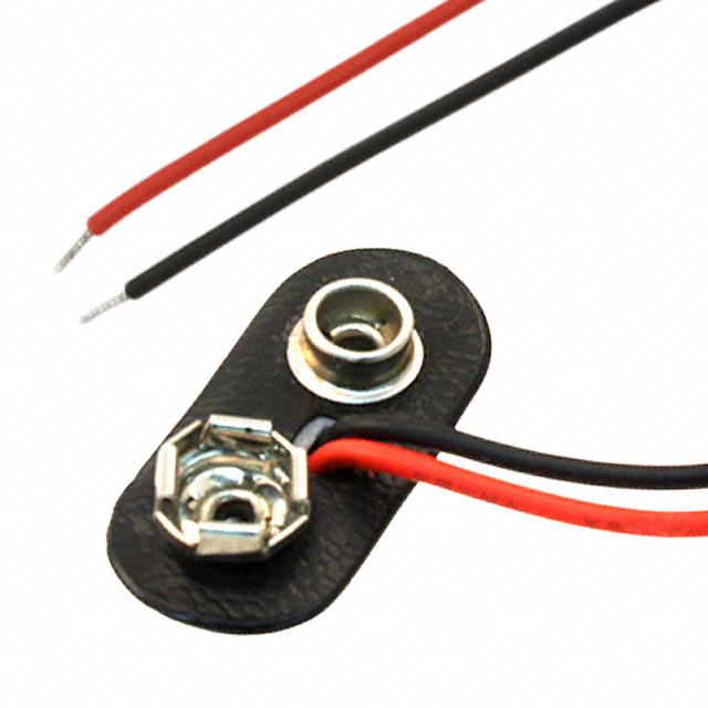 BATT CONNECTOR SNAP 9V 12" LEADS