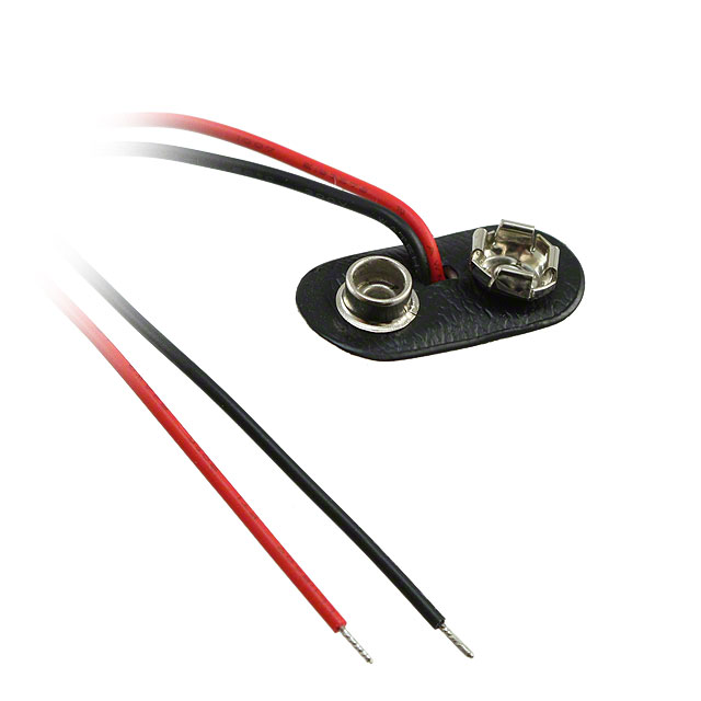 BATT CONNECTOR SNAP 9V 12" LEADS