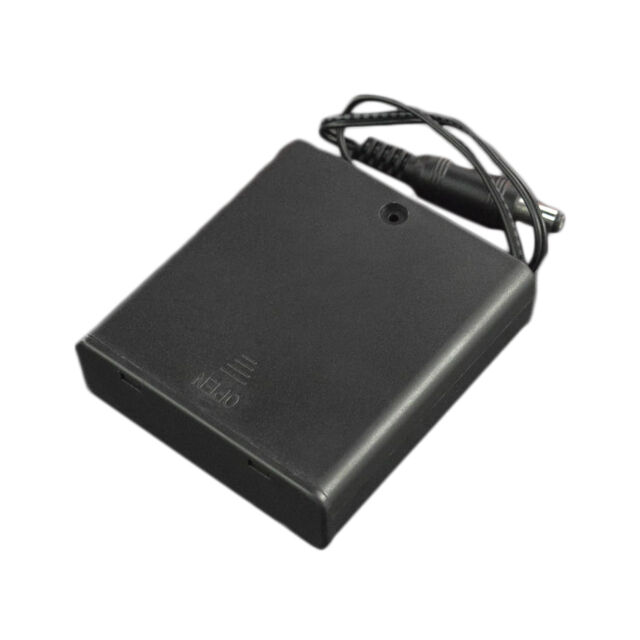 BATT HLDR AA 4 CELL BARREL PLUG