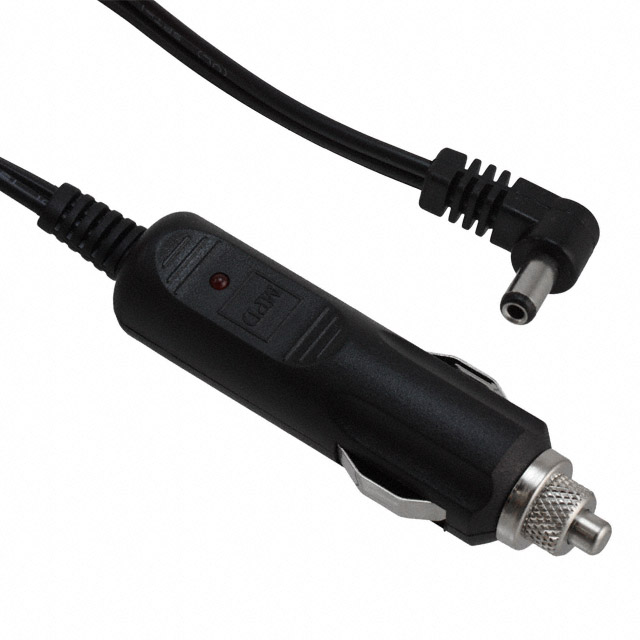 AUTO CBL ASSY W/PLG 12V 3A W/LED