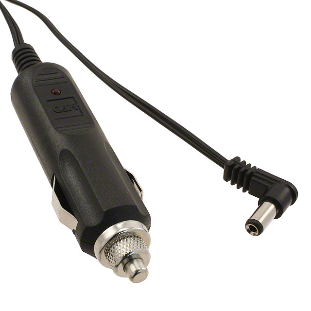 AUTO CBL ASSY W/PLG 12V 3A W/LED