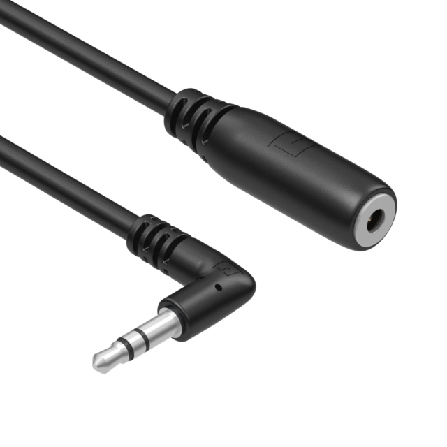 CBL 3.5MM R/A M TO 3.5MM F SHLD