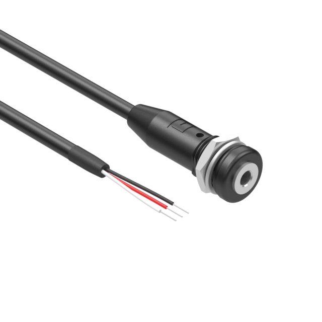 JACK PNL MNT W/LEAD 3.5MM STEREO