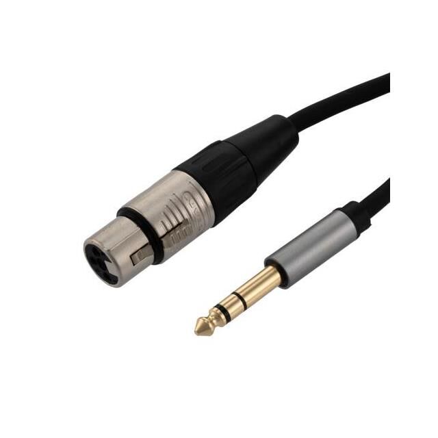 XLR F TO 1/4 INCH CA, F TO M, BL