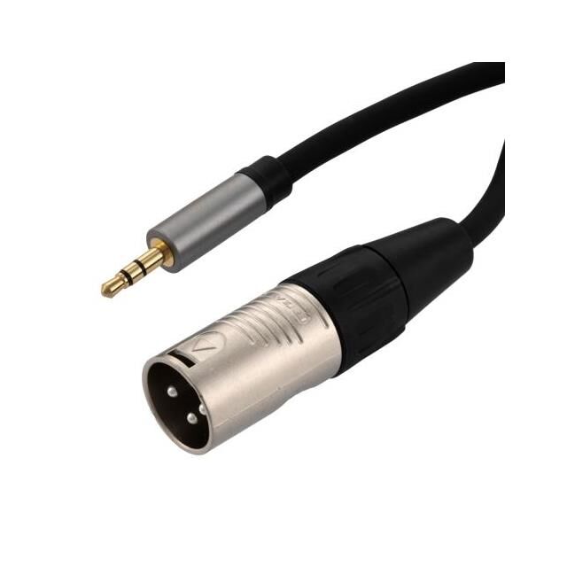 XLR M TO 3.5MM CA, M TO M, BLK,