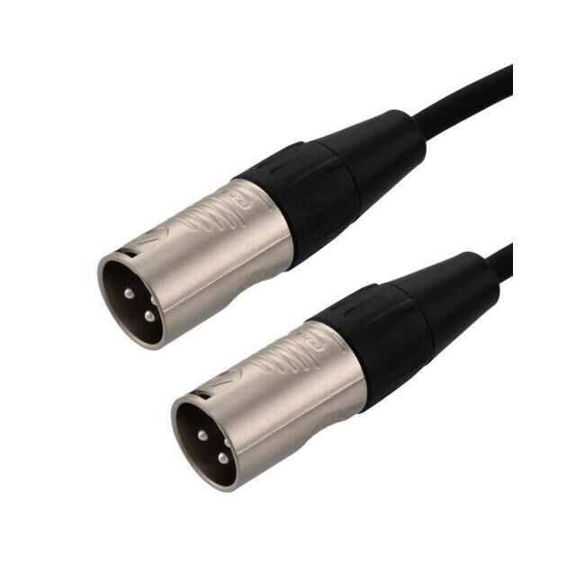 XLR CA, 3 PIN, M TO M, BLK, 50 F