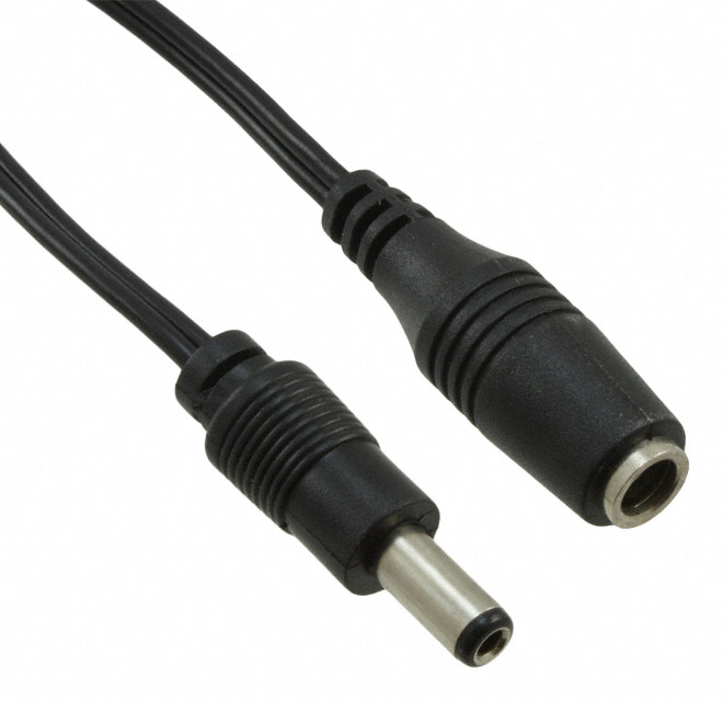 CBL ASSY 2.1MM JACK-PLG FLAT 6'