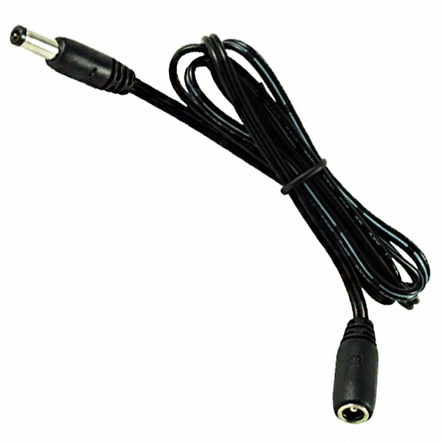 CBL ASSY 2.1MM JACK-PLG FLAT 3'