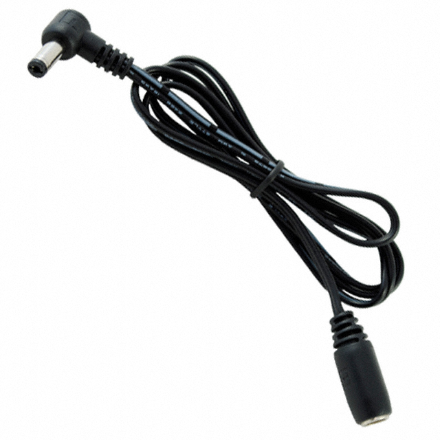 CBL ASSY 2.1MM JACK-PLG FLAT 3'