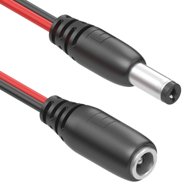 CBL ASSY 2.1MM JACK-PLG FLAT 6'