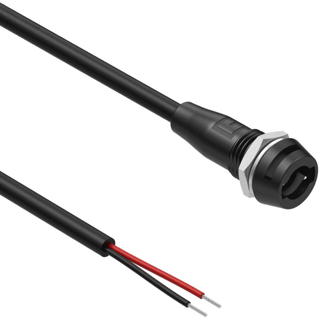 CBL ASSY 2.1MM JACK-CBL RND 1'