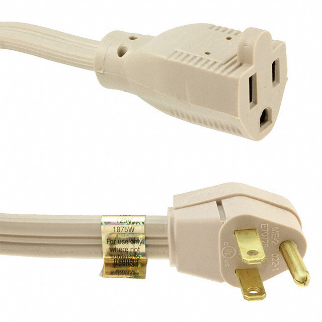 CORD 14AWG 5-15P RA - 5-15R 9'