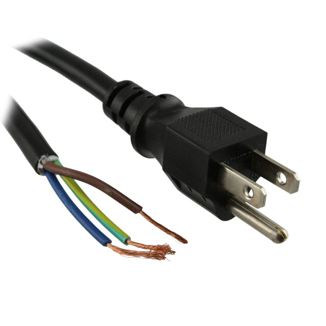CORD 18AWG NEMA 5-15P TO CBL 15'