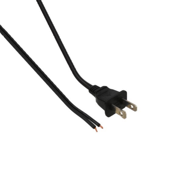 CORD 18AWG NEMA 1-15P TO CBL 6'