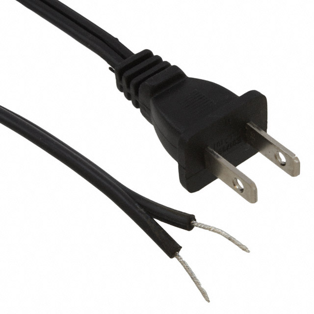 CORD 18AWG NEMA 1-15P TO CBL 9'
