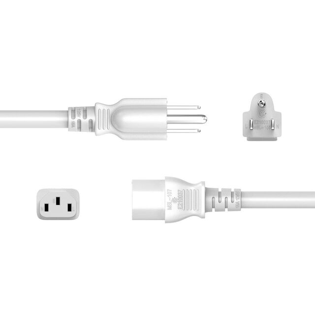 PWR CORD NEMA5-15P/C13 18AWG 3'