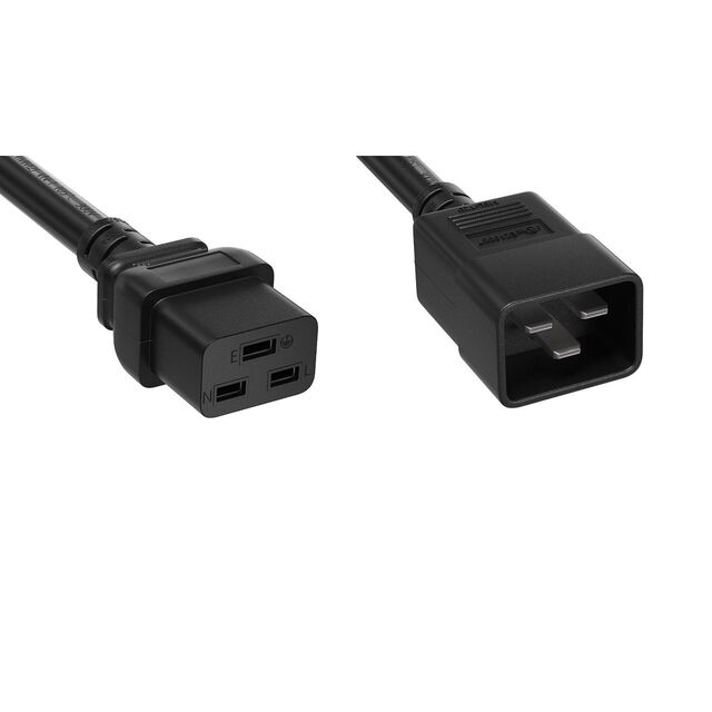 EXTEN PWR CORD C20/C19 12AWG 2'