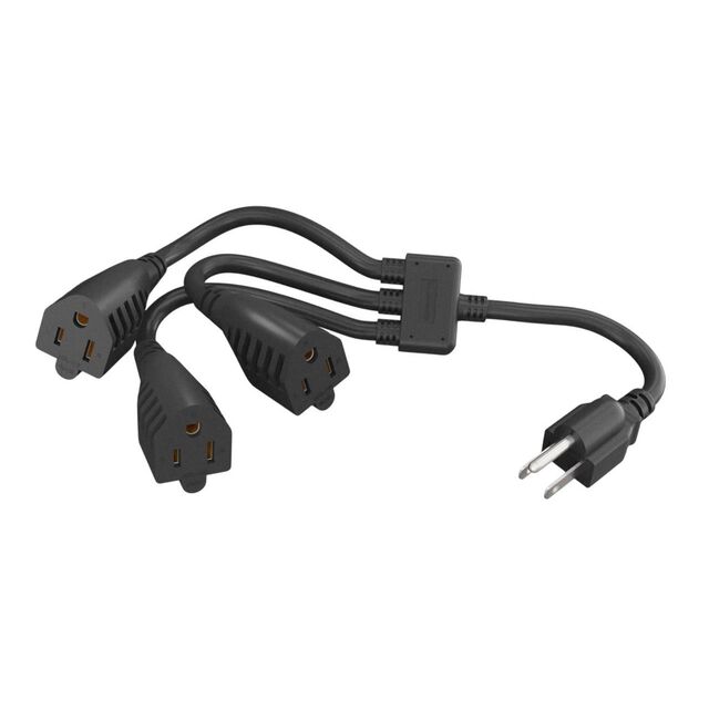 PWR Y-CBL NEMA5-15P/5-15R x3 14"