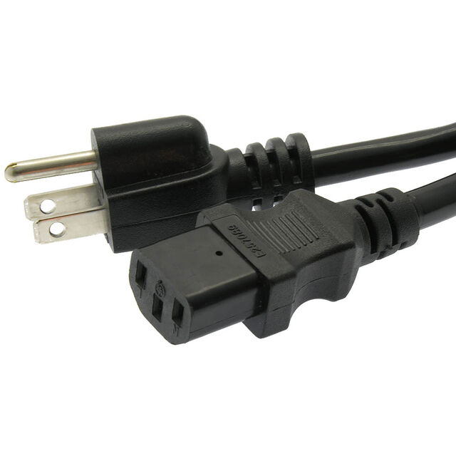 3Ft Computer Power Cord 5-15P to