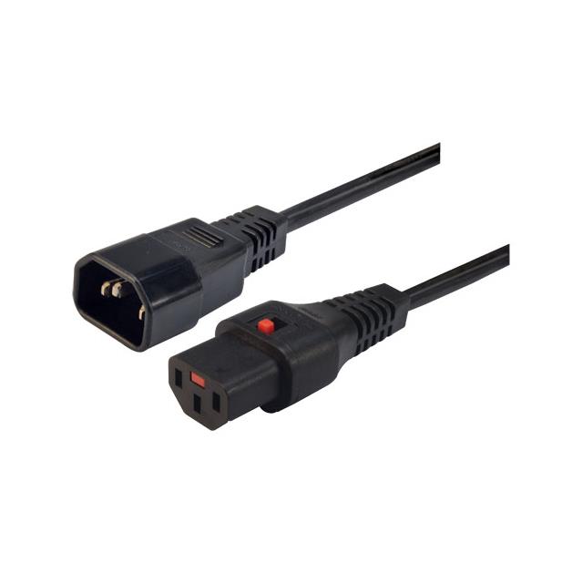 C14- C13 LCK EXT BLK 6FT