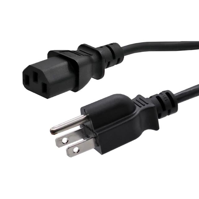 PWR CORD NEMA 5-15P TO C13 1FT