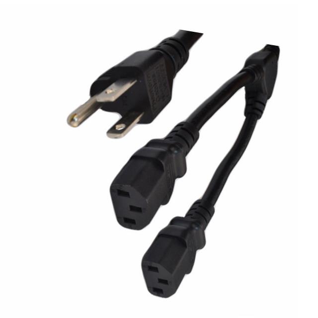 CORD 18AWG 5-15P TO C13*2 72"