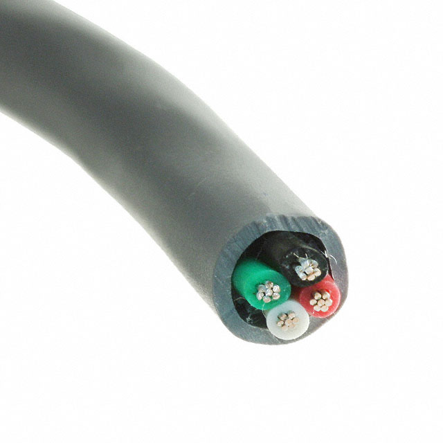 CABLE 4COND 14AWG SLATE 100'