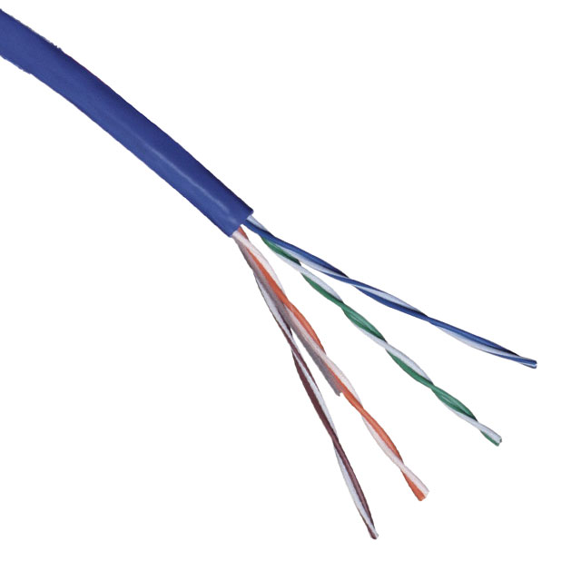 CABLE CAT5E 8CON 24AWG BLUE 100'