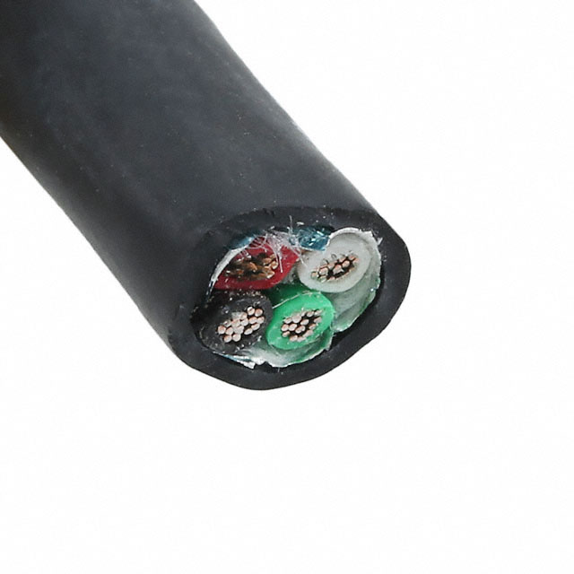 CABLE 4COND 18AWG BLK SHLD 100'
