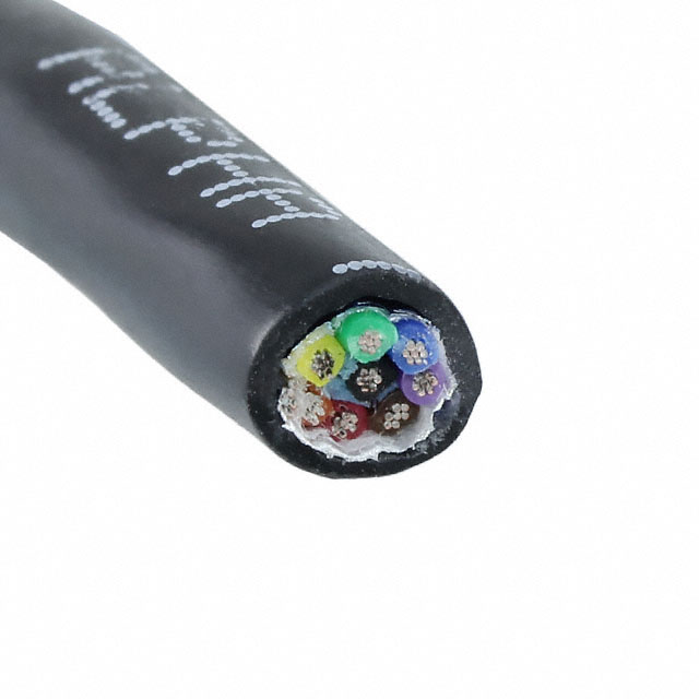 CABLE 8COND 24AWG BLK SHLD FEET