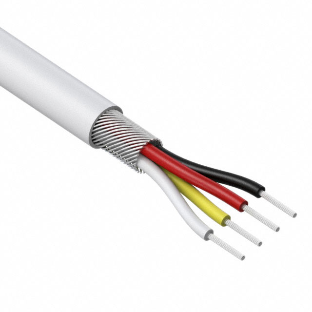 CABLE 4CON 32AWG WHT SHLD 152M