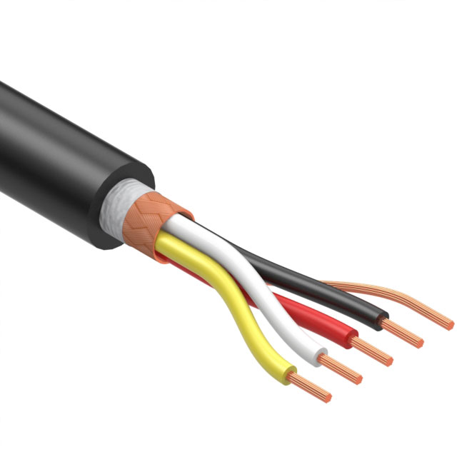 CABLE 4COND 28AWG BLK SHLD METER