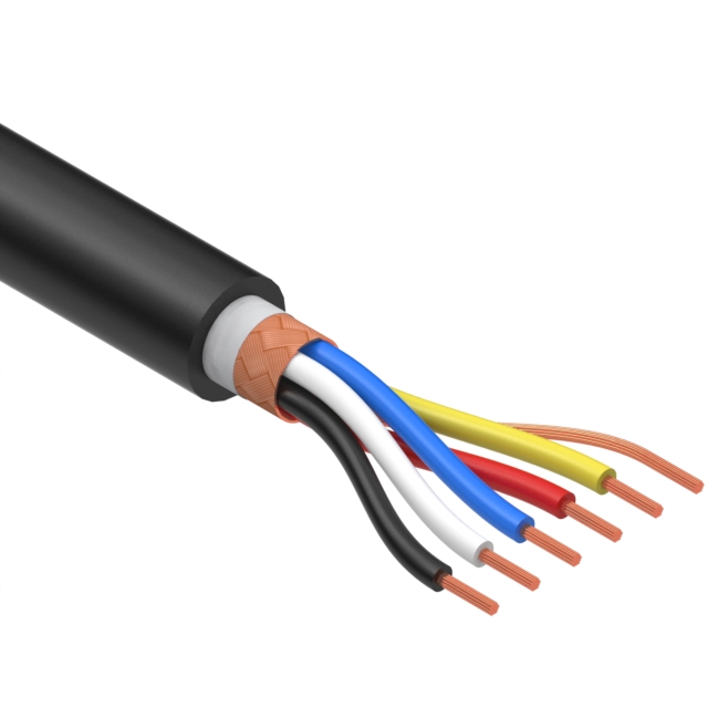 CABLE 5COND 20AWG BLACK SHLD 5M
